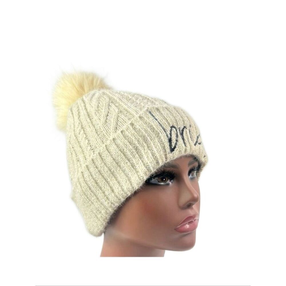 Bride beanie, gift for bride, winter bride, bridal shower gift, wedding gift
